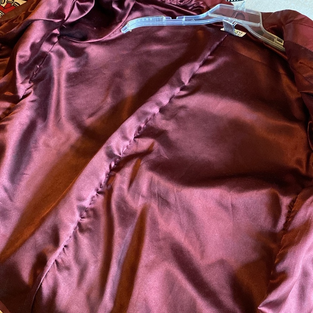 Style & Co., wine colored leather, single breasted, blazer, women’s size 1X - Picture 6 of 6
